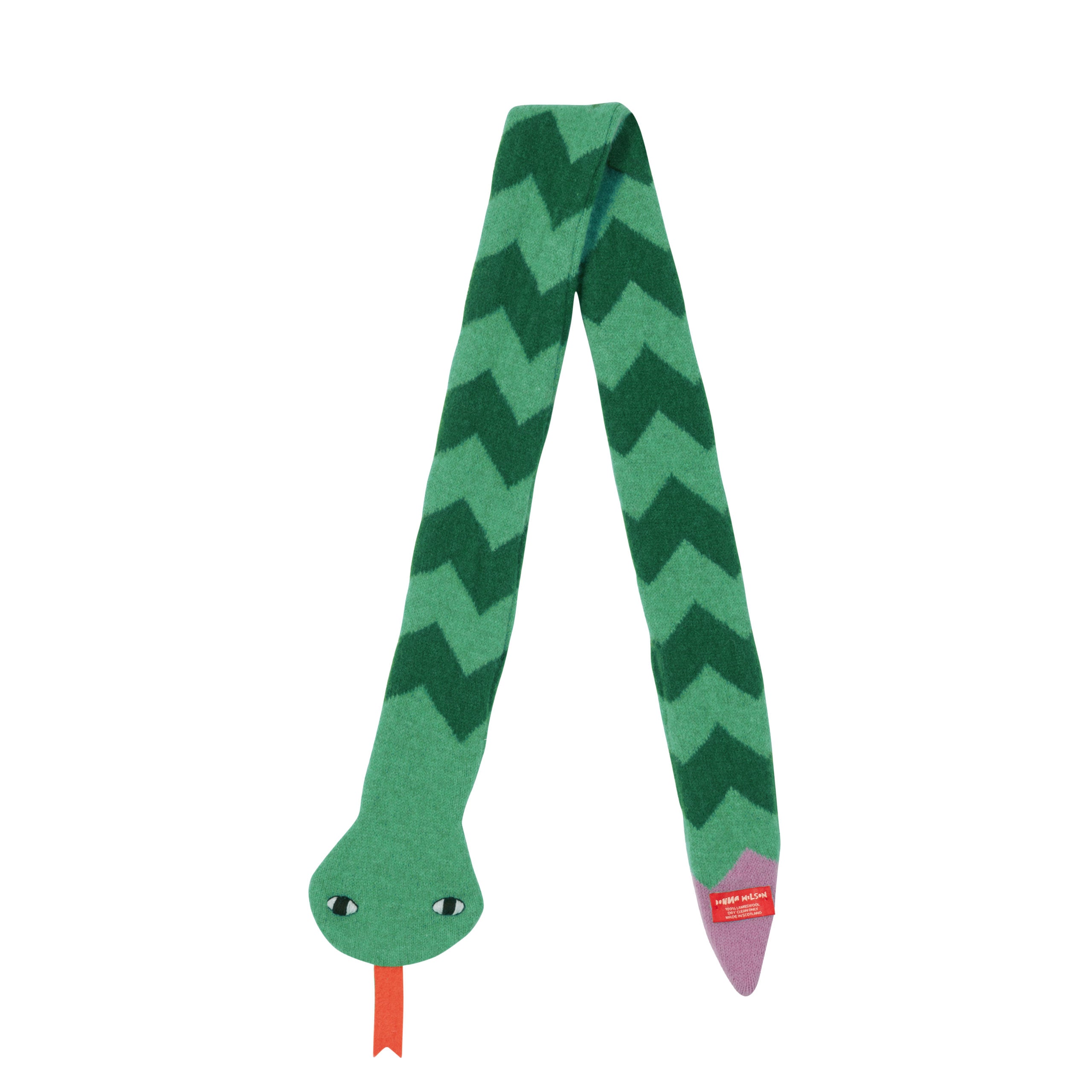 Snake Scarf Green/Pink – Donna Wilson - Main Image