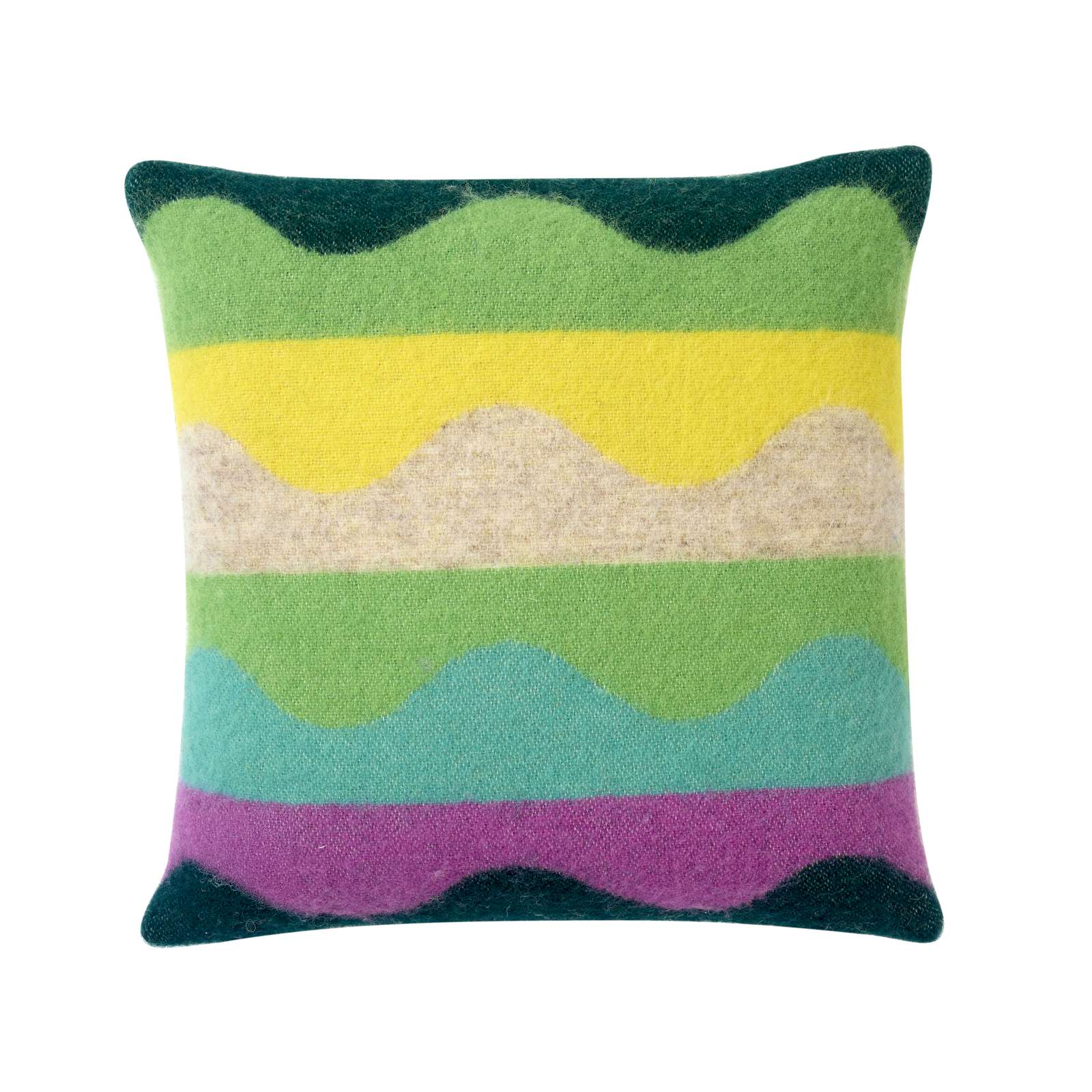 Wiggle Square Cushion - Green