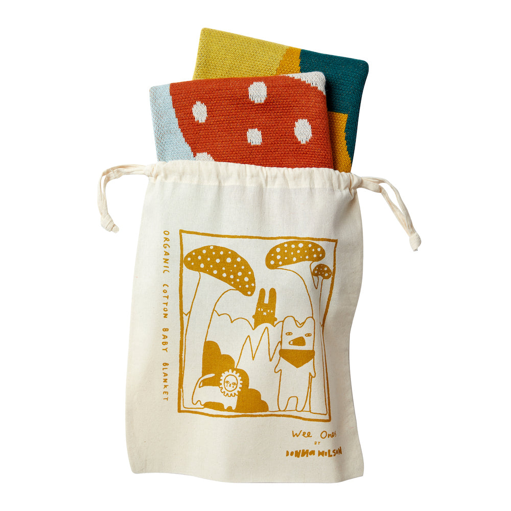 Trees and Creatures Cotton Mini Blanket