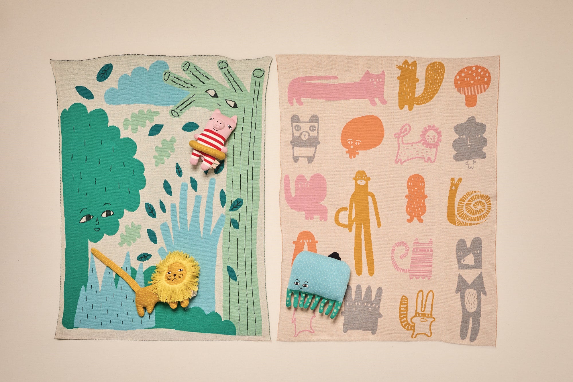 Green Trees Cotton Mini Blanket