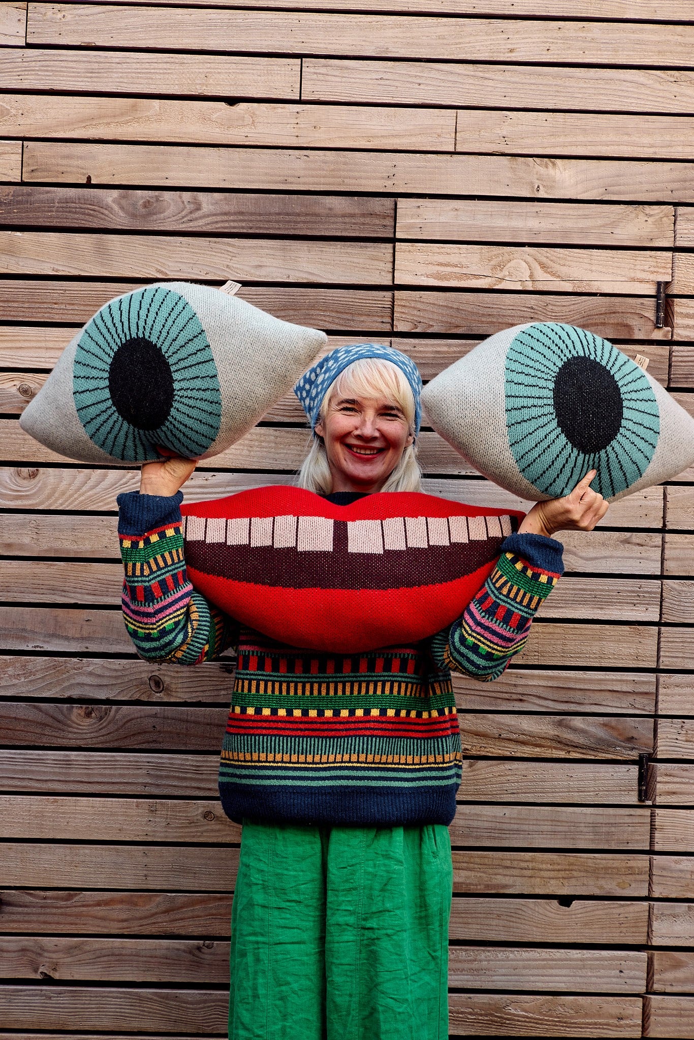 Blue Eye Shaped Cushion – Donna Wilson