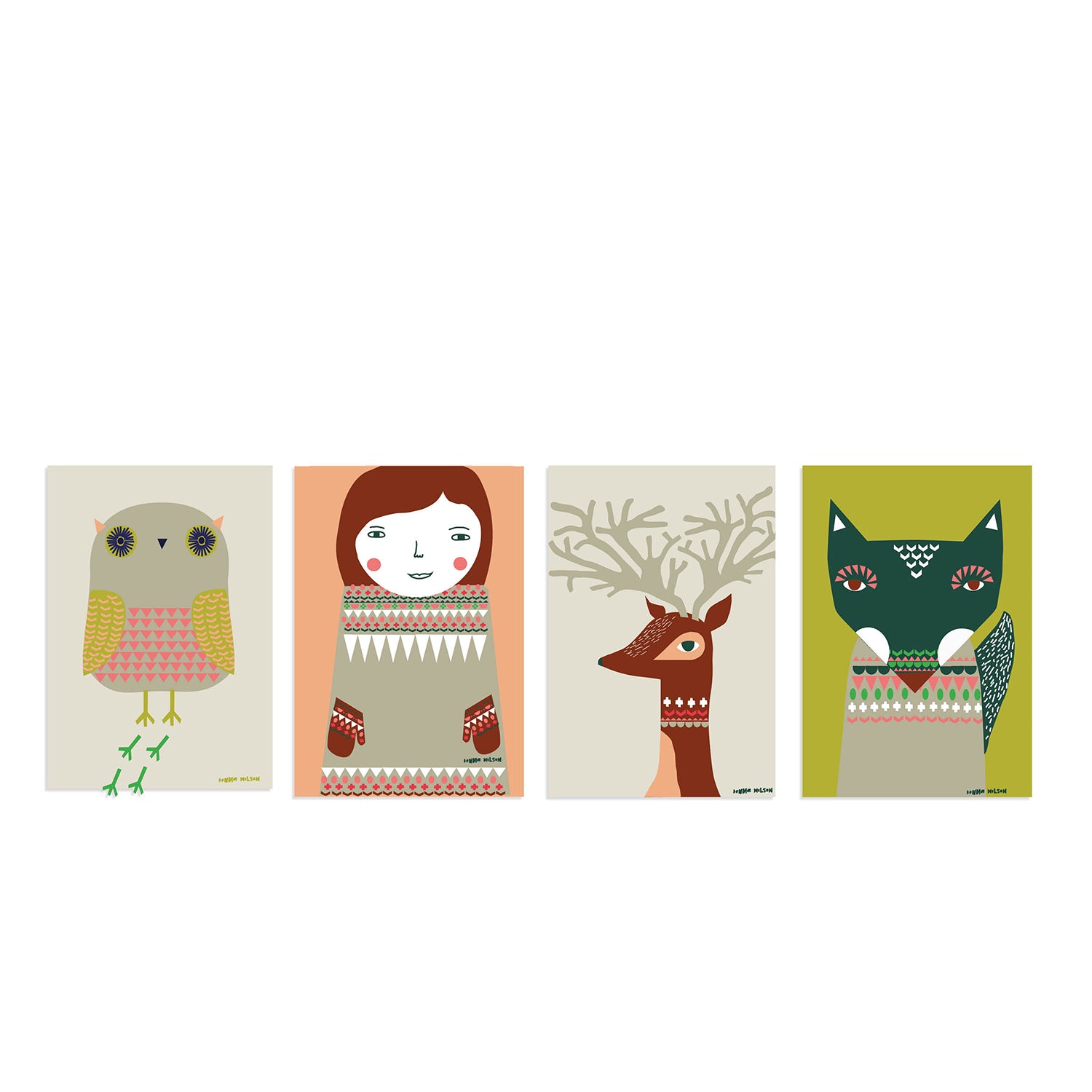Litho Printed Christmas Cards - Pack of 8