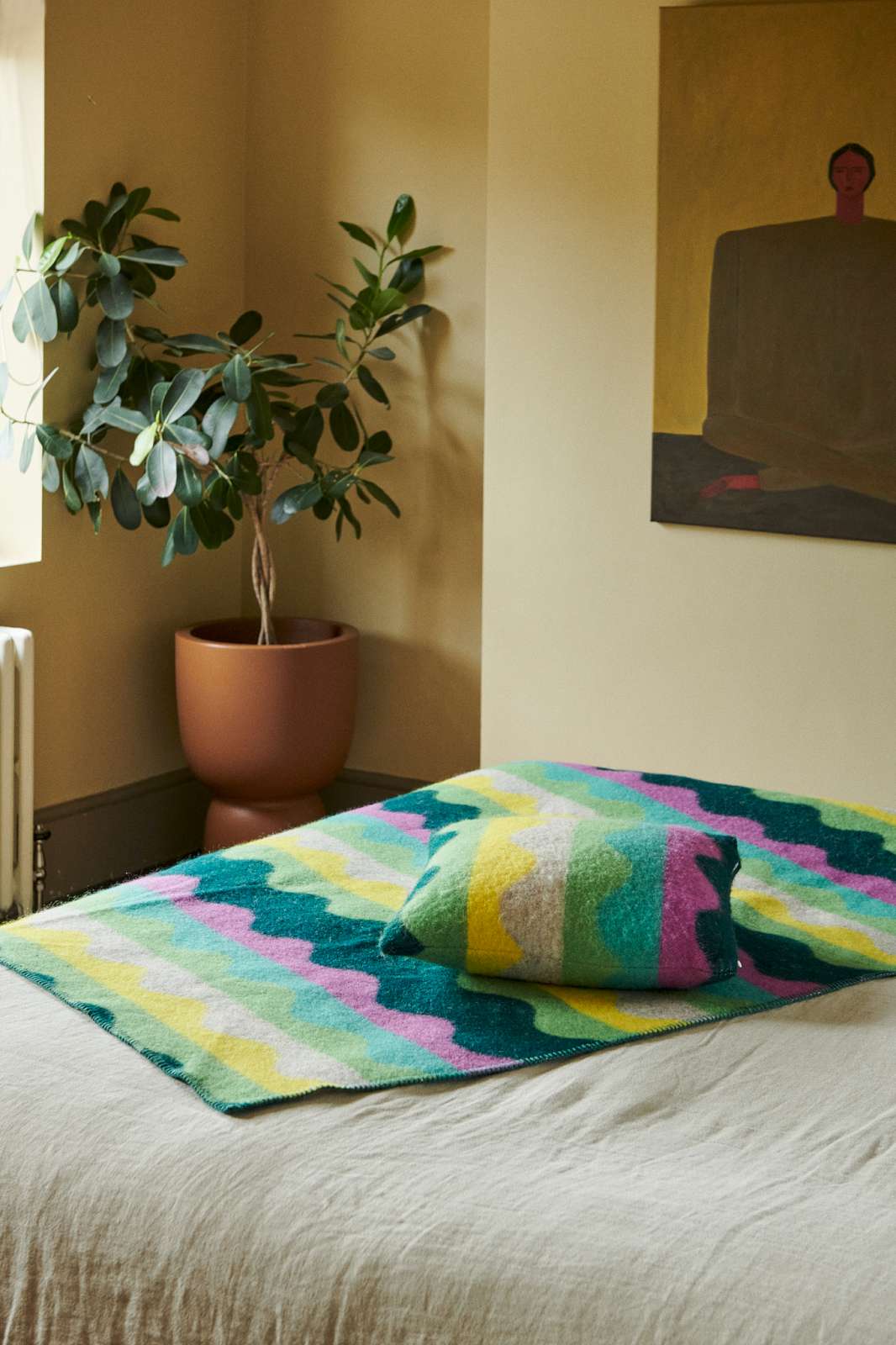 Wiggle Square Cushion - Green