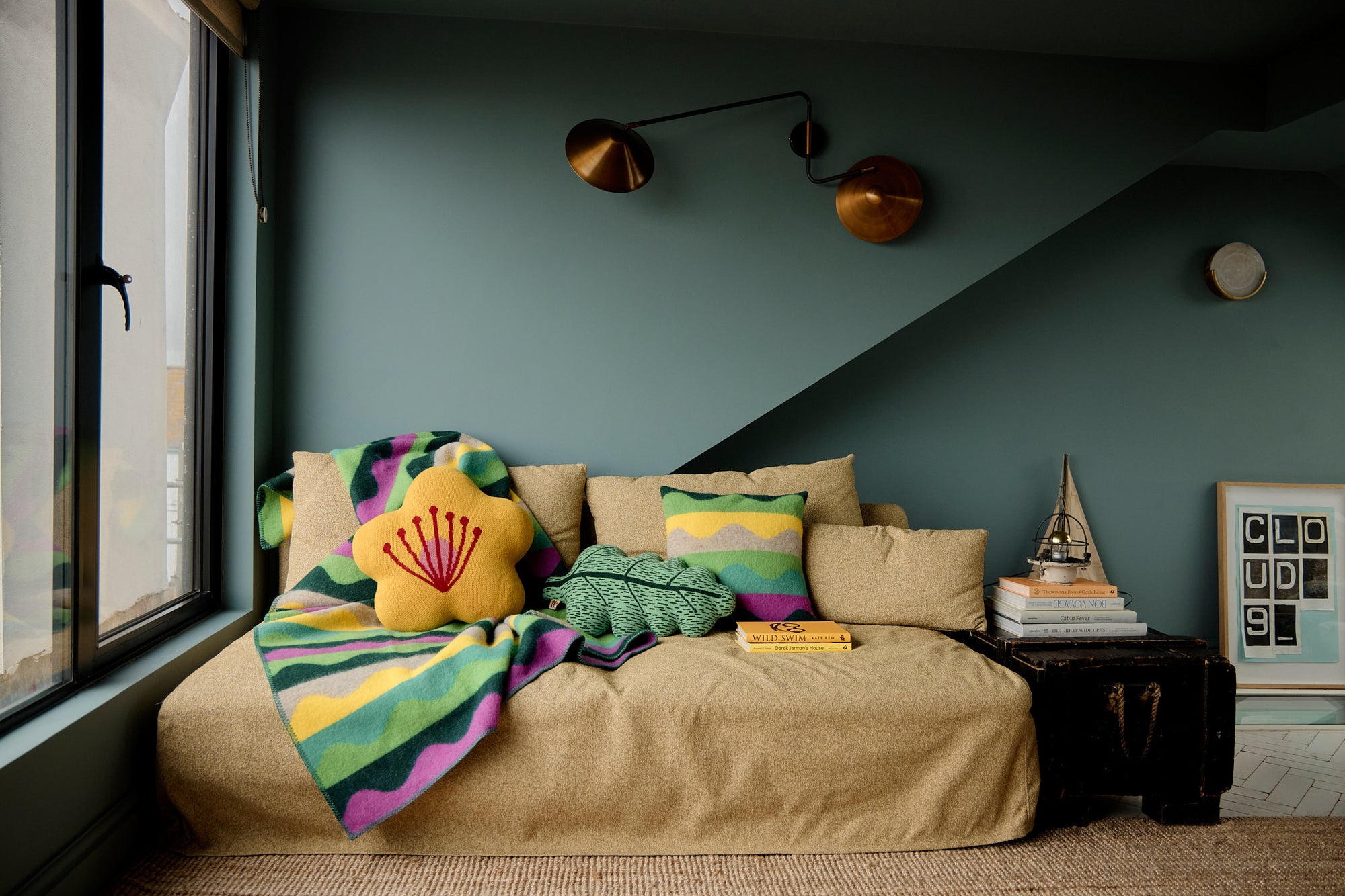Wiggle Square Cushion - Green