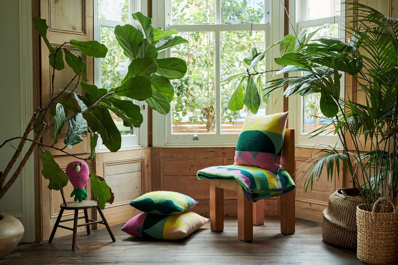 Totem Large Square Cushion - Green