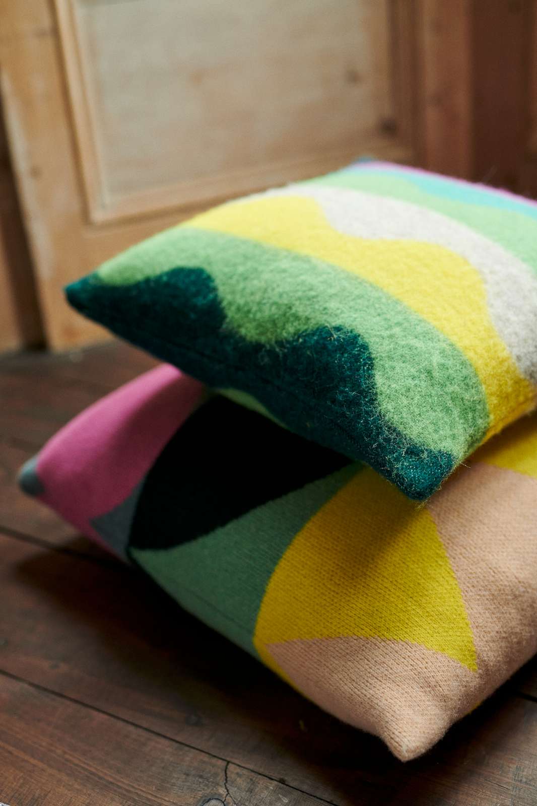 Totem Large Square Cushion - Green